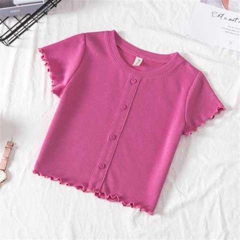 T-shirts Girls' short-sleeve t-shirt children's thin stylish short-sleeve tee for older girls sweat-absorbent and breathable