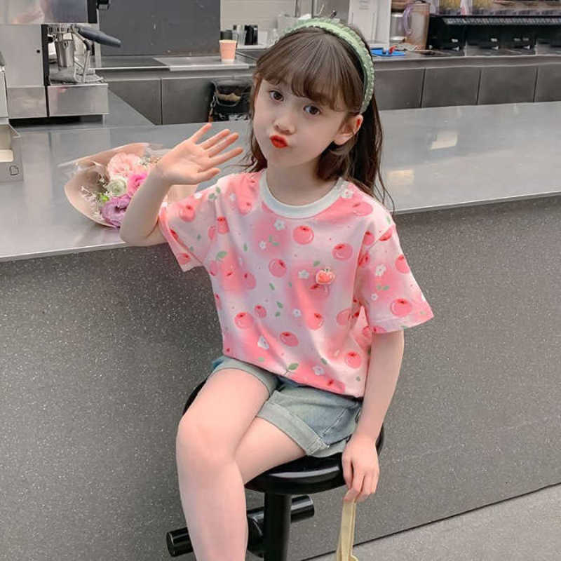 Women's T-Shirt Cool Feeling Girls' Short Sleeve T-Shirt Summer New Children's Top Girls' Summer Thin Casual Half Sleeve T-Shirt