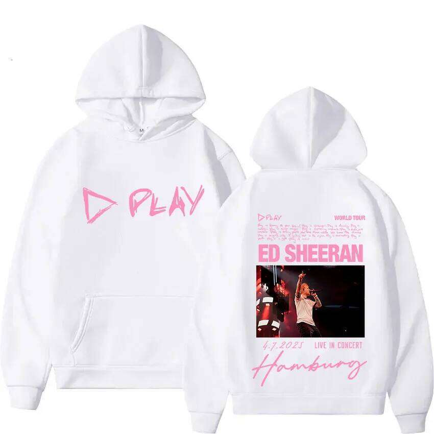 Rapper Ed Sheeran Play Tour 2026 New Album Hoodies Mens Women Vintage Oversized Long Sleeve Sweatshirt High Quality Fleece Hoody Z260314