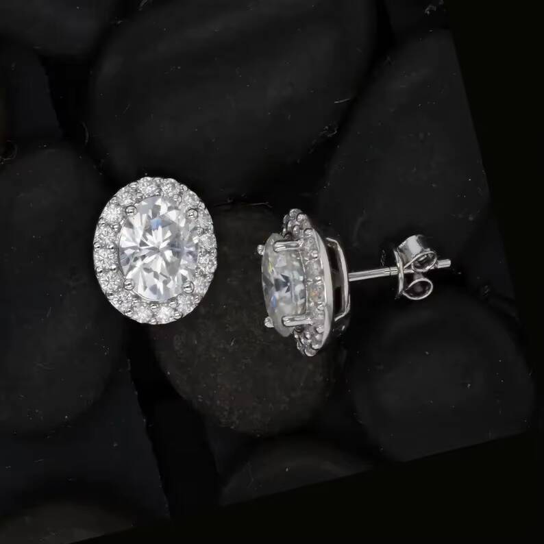 Moissanite Drop Earrings For Women 925 Sterling Silver Sparkling 3 Ct Moissanite Drop Earrings Other Diamond Jewelry