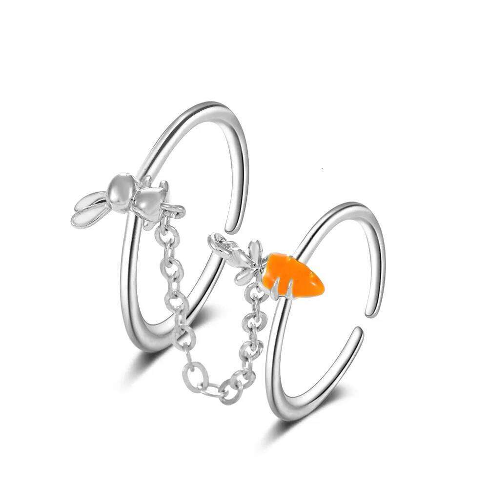 LATS Punk Cool Hip Pop Chain Butterfly Adjustable Star Geometric Open Index Finger Rings for Women Man Party Gift H260312