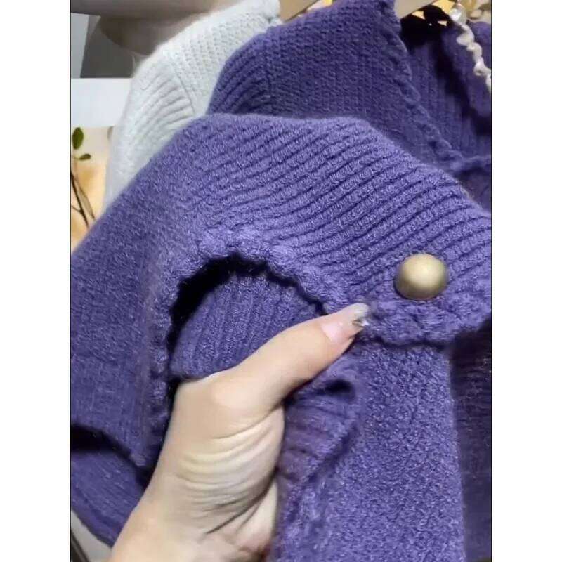 Sweater Women's Gentle Autumn and Winter New Design Loose Slim Knitted Cardigan Jacket Z260313