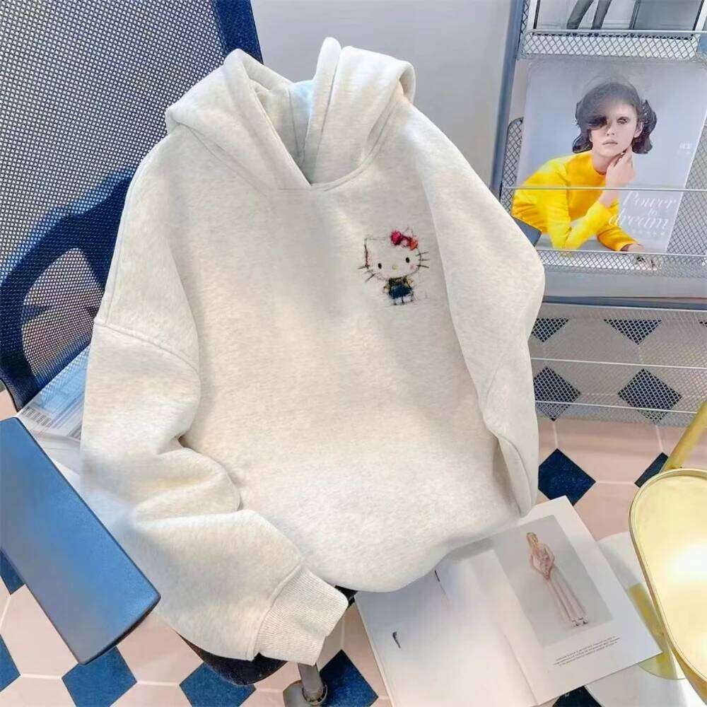 MINISO Classic HelloKitty Color Printed Loose Men's Hoodie Versatile Casual Suitable Hooded Sportswear Skin Friendly Soft Z260314