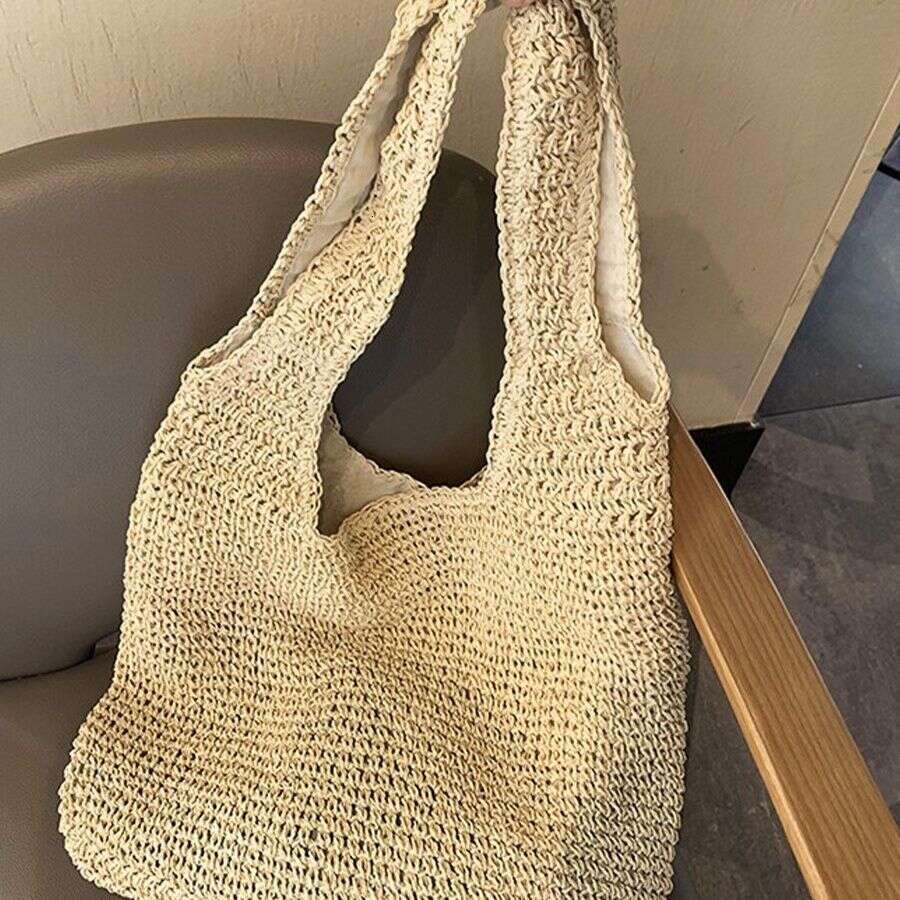 Straw For Women New Summer Versatile Casual Shoulder Forest Style Handwoven Large Capacity Beach Bag
