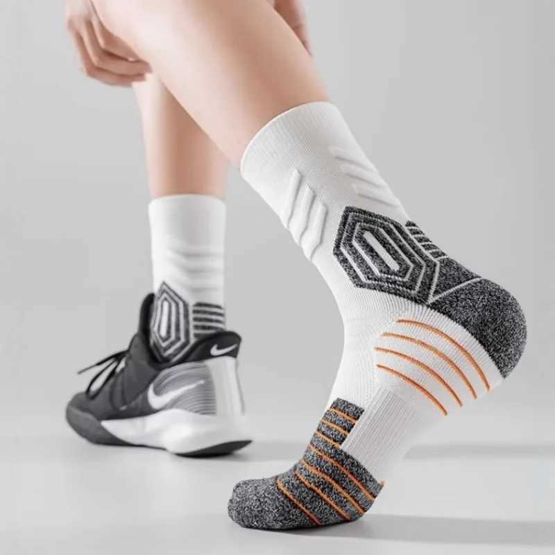 Practical Basketball Socks Mid Tube Men Youth Towels Sole Badminton Running Anti Slip Odor Proof Sweat-absorbing Sports Socks D260313