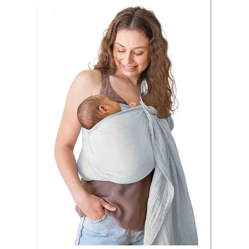 Easy-to-Use Baby Sling Double-Ring Adjustable Carrier Breathable Wrap for Newborns Hands-Free Parent Support X260313