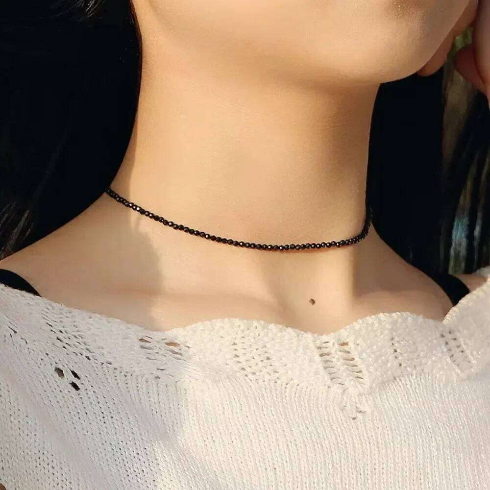 Fashion Brand Simple Black Beads Short Necklace Female Jewelry Women Choker s Bijoux Femme Ladies Party 2025 H260312