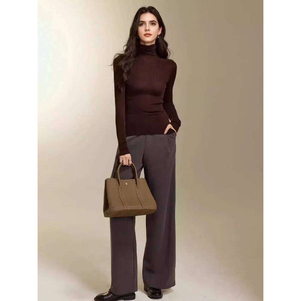 SuyaDream, Women Turtleneck Pullovers, 100%Merino Wool, High Collar, Whole Garment Sweaters, 2025 Fall Winter Slim Warm Top Z260313