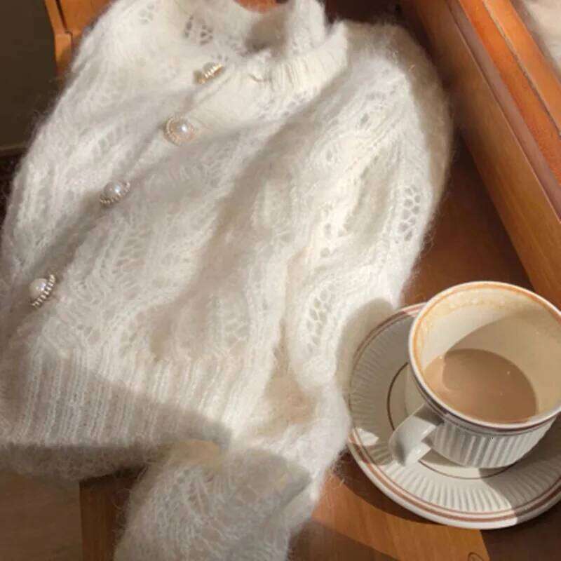 Autumn Vintage Female Winter Long Sleeve Women Knitted Cardigan Sweaters Fashion Hollow Out Elegant Tops 16179 Z260313