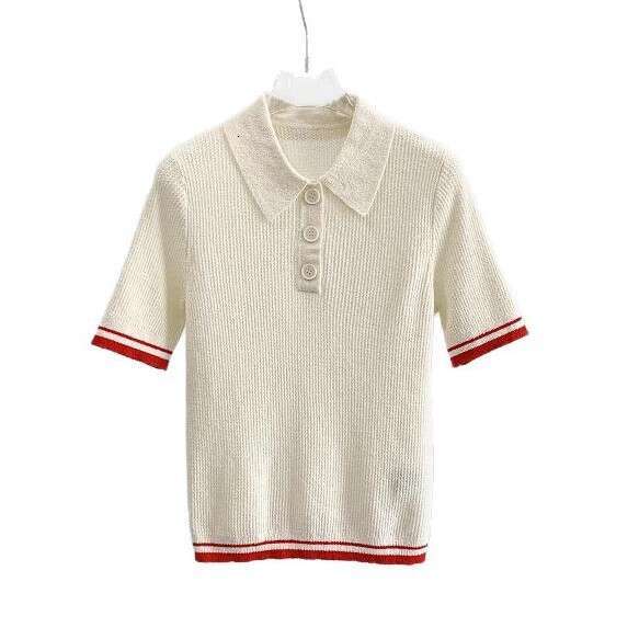 2026 Spring/Summer New Designer Lightweight Spring Cotton Blended Knitted Short Sleeve Polo Shirt