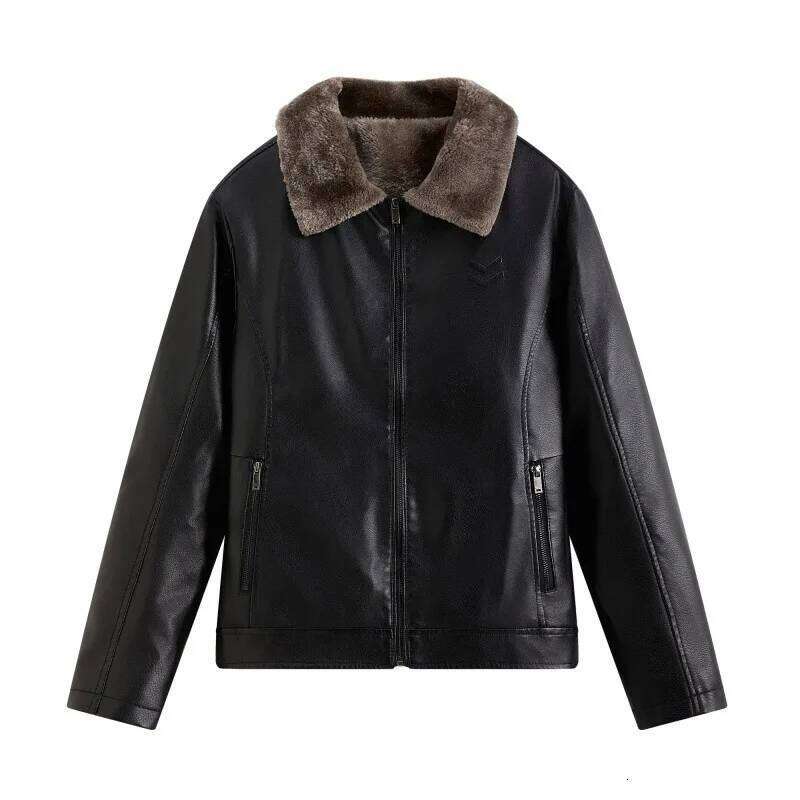 Man Plush Jacket Winter Fashion Thicken Cold-proof Windproof Male Outerwear Fur Collar Long Sleeve Business Casual Men Coat Z260313