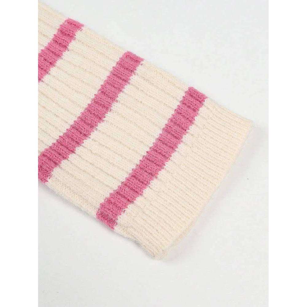 2025 Autumn and Winter New Top Lazy Wind Striped Knitted Sweater Pullover Fashion Temperament Z260313