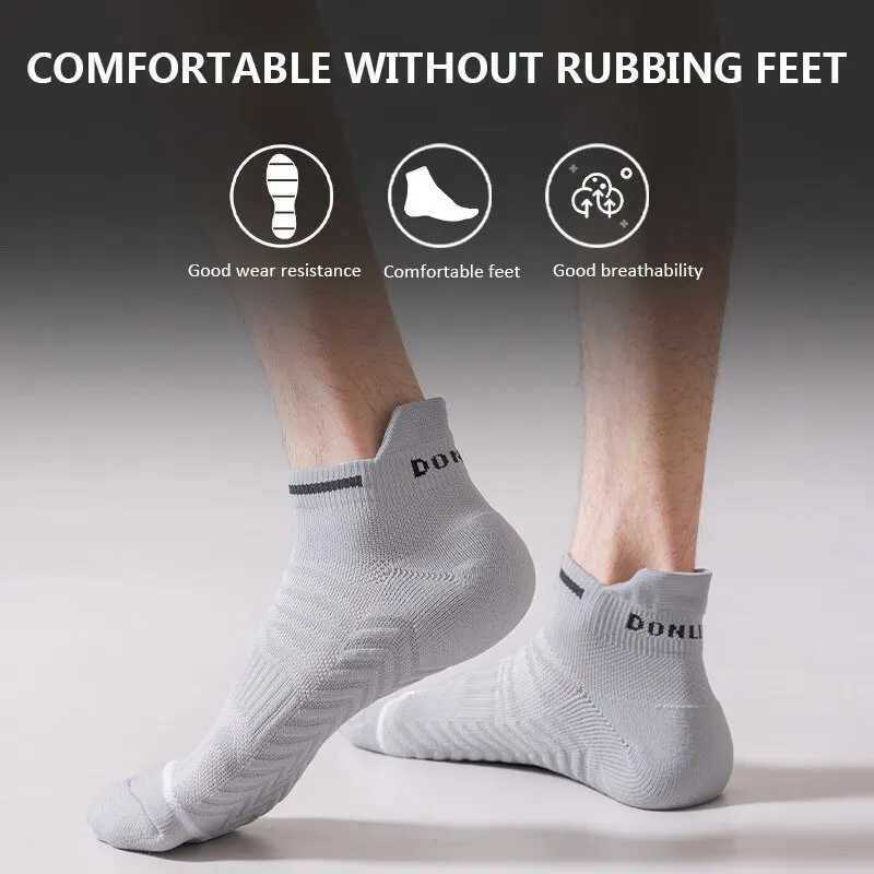 5 Pairs/Lot Men Sport Socks Athletic Cycling Socks Breathable Outdoor Socks Basketball Fitness Running Socks For Men And Women D260313