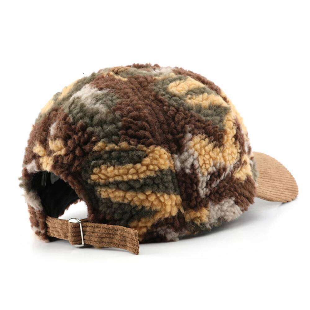FS Green Winter Warm Corduroy Baseball Cap For Men Brand Women Lambswool Hat Outdoor Camouflage Trucker Hats Gorras Hombre 2025 Z260313