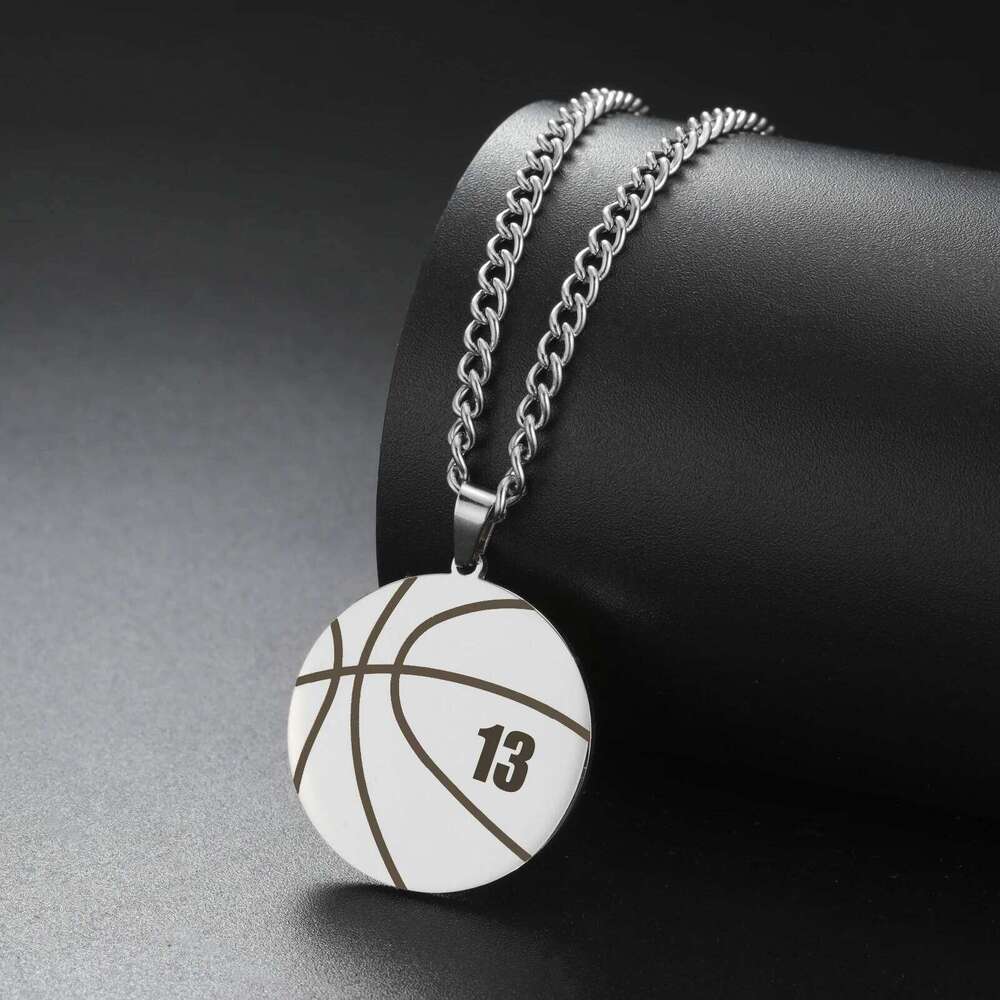 Ball Basketball Necklace Personalized Custom Name Gift For Women Men Boy Kid Father Day Dad Stainless Steel Pendant Jewelry Punk H260312
