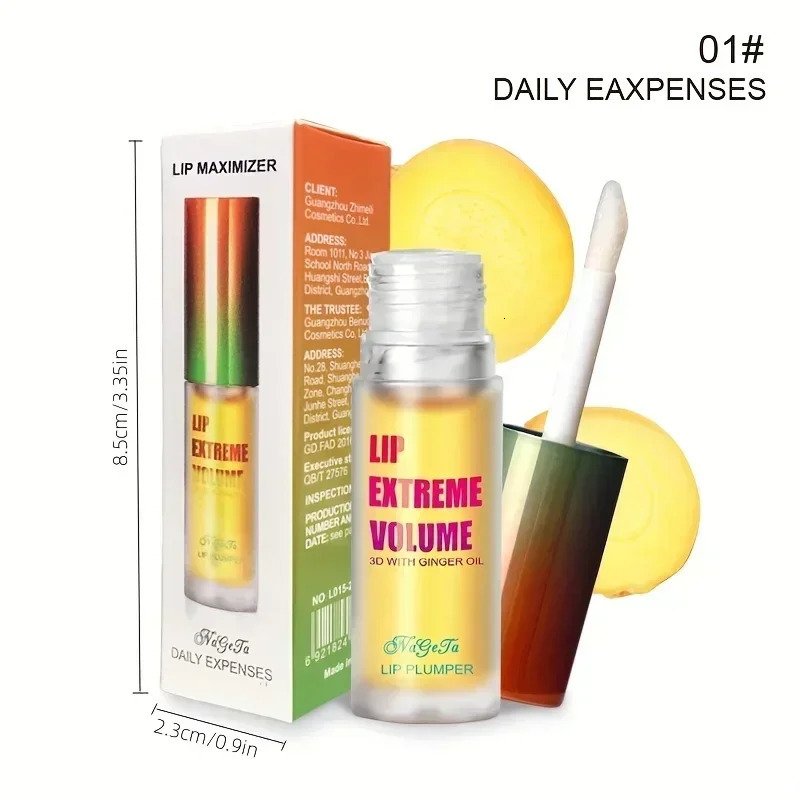 Lip Plumper Fuller Healthy Enhancer Ginger And Mint Plant Lip Gloss Oil Moisturizing Beauty Lips Sexy Lips 260304