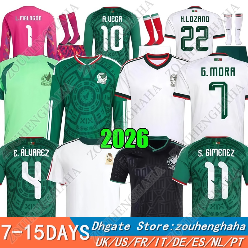 16-4XL 26 27 MEXICO Soccer Jerseys 2026 2027 Home Away GK Training Men kids Players Fans Football Jersey Shirts kit Kit RAUL CHICHARITO LOZANO S.GIMENEZ E.ALVAREZ C.VELA