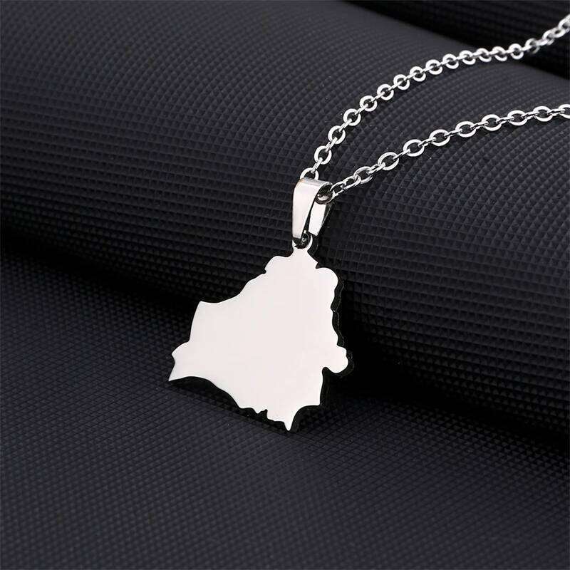 New Belarus Map Stainless Steel Pendant Gold Silver Color Necklaces Belarusian City Outline Solidarity Jewelry For Women Men H260312