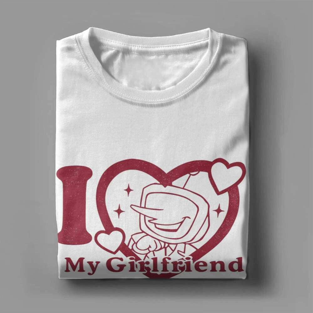 I Love My Girlfriend Mr Tenna T Shirt Summer Deltarune Game Spamton Harajuku T-Shirts Couple Tees Short Sleeve Tshirt Z260314