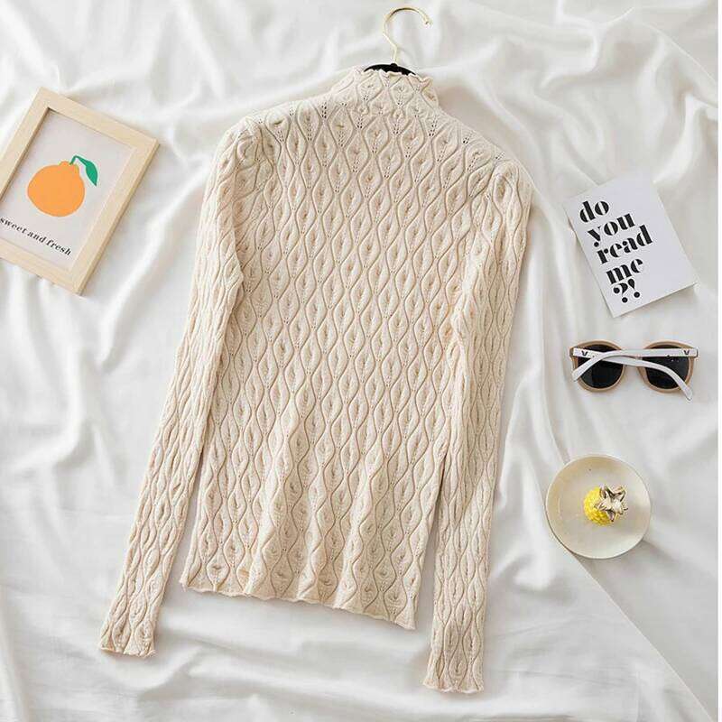 Autumn Winter Soft Warm Cashmere Turtleneck Women Sweaters Knitted Slim Pullover Female Solid Jumper Pull Sweater Casual Tops Z260314