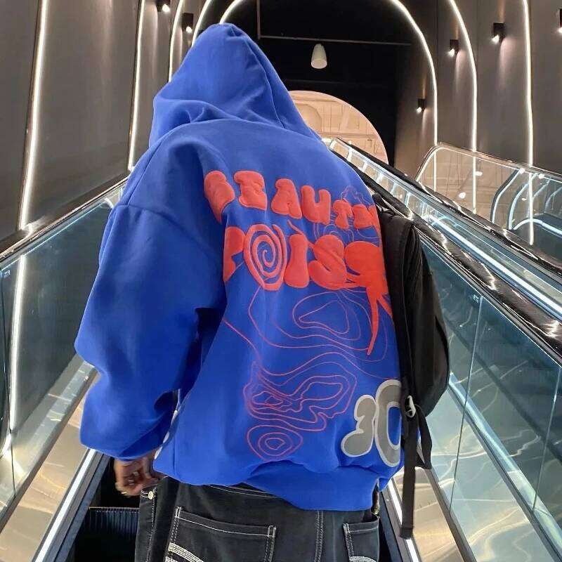 European and American cross-border new hoodie unisex letter printed personalized high street hip-hop style hooded sweatshirt top Z260314