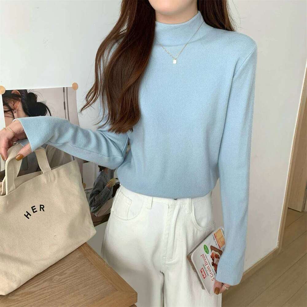 Fashion Solid Turtleneck Pullovers Women Autumn Winter 2025 Knitted Basic Primer Sweaters Soft Warm Pull Femme Jumper Z260313