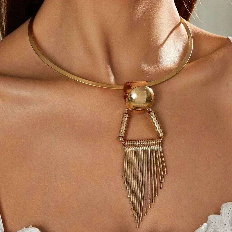 Women Exaggerate Fashion Bohemian Choker Collar Vintage Tassel Statement Long Necklace Jewelry Accessories Gifts H260312