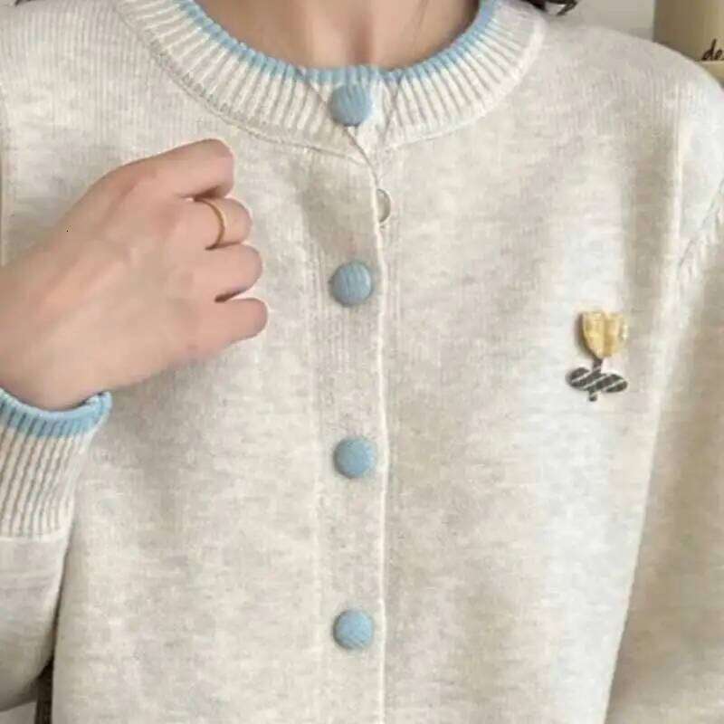 Women Clothing Autumn Winter Fashion Simplicity Button Solid Color Knitting Female All-match Fashionable Loose Sweater Cardigan Z260313