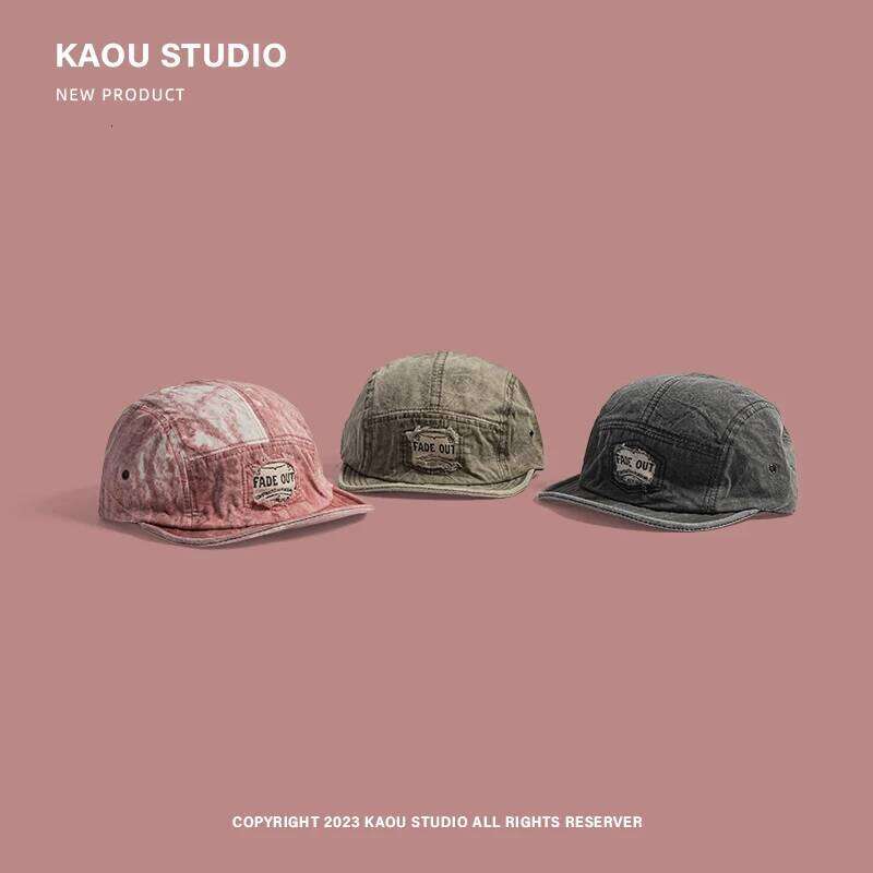 American Retro Hole Design Niche Tie-dye Baseball Caps for Women Summer New Casual Sunscreen Versatile 5-panel Men's Hats Z260314