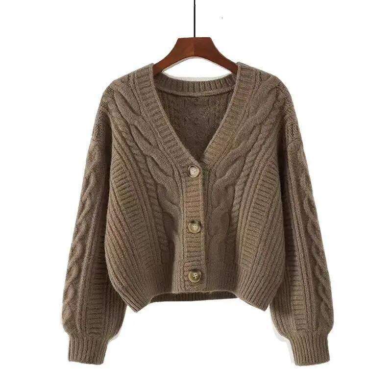 Autumn Winter Fashion Cardigan Sweater Women Knitted Coats Female Solid Long Sleeve Casual Knit Jacket Cardigans Tops Knitwear Z260314
