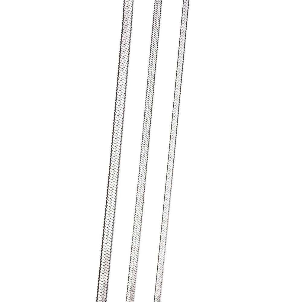 Stainless Steel Width 3mm/4mm/5mm Flat Snake Chain Choker Necklaces for Men H260312