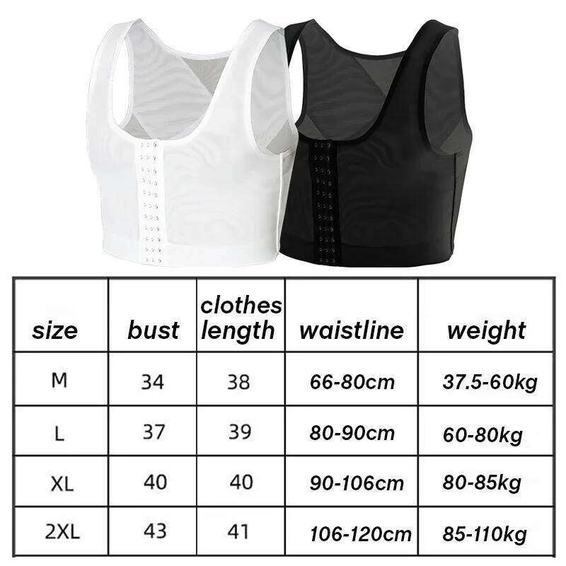 Men's Faja Compression Vest Slimming Undershirt Male Corset Tops Hide Gynecomastia Chest Binder Tank Top 26Y0312