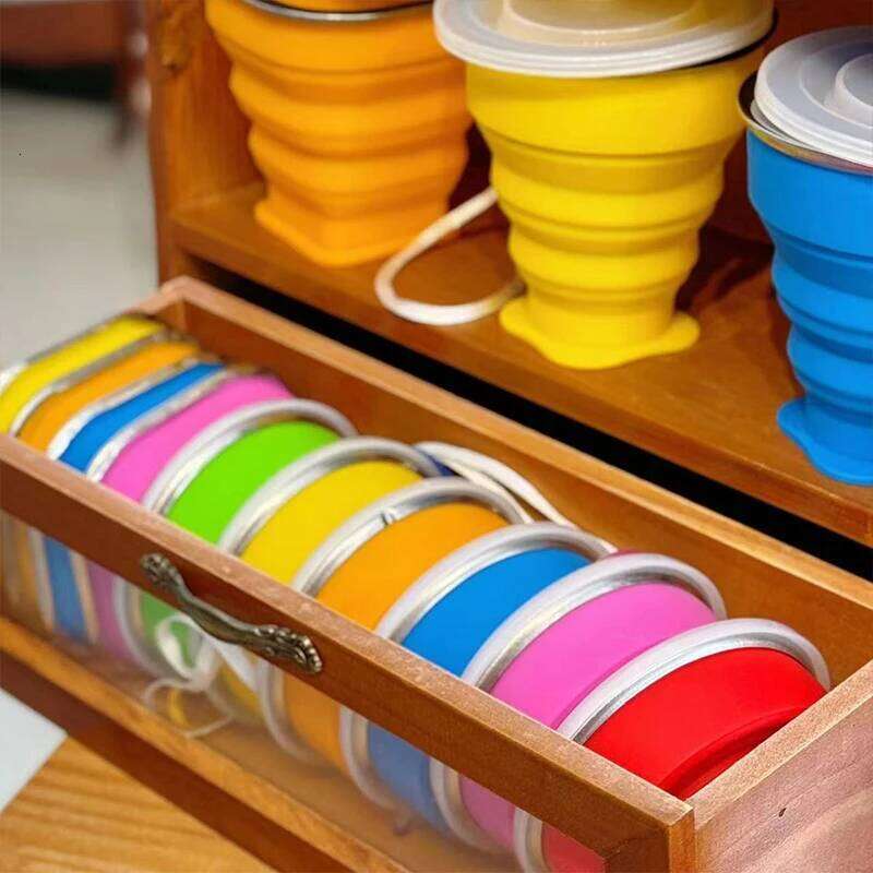 originality Folding Cups 200ml BPA FREE Food Grade Water Cup Travel portable color silicone cupMouthwash cup Z260313