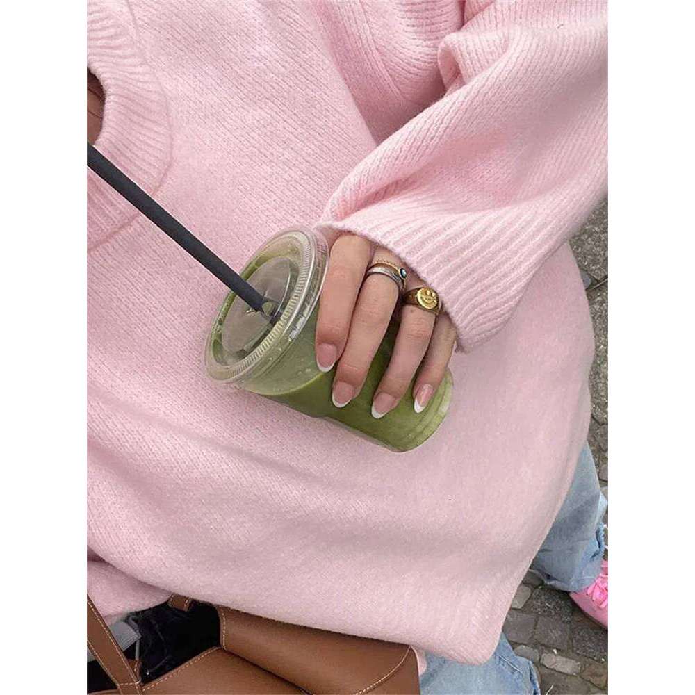 Tossy Pink Knitwear Sweater For Women Long Sleeve Fashion Loose Patchwork Cute Y2k Top Female Knit Elegant Pullover New Z260313