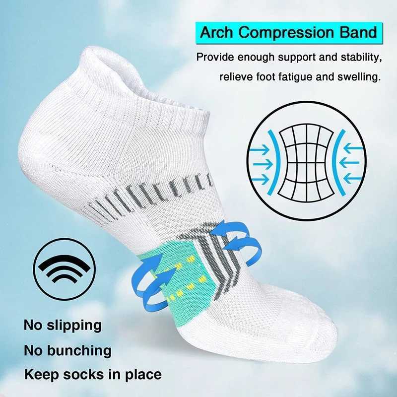 6/12 Pairs Unisex Breathable Low Cut Sports Socks Sweat Absorption Odor Prevention All Season Running Fitness Leisure Socks D260313