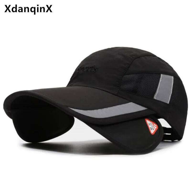 2025 New Summer Retractable Sun Visor Mesh Hats For Men Women Breathable Baseball Caps Men's Sunscreen Fishing Cap Z260313