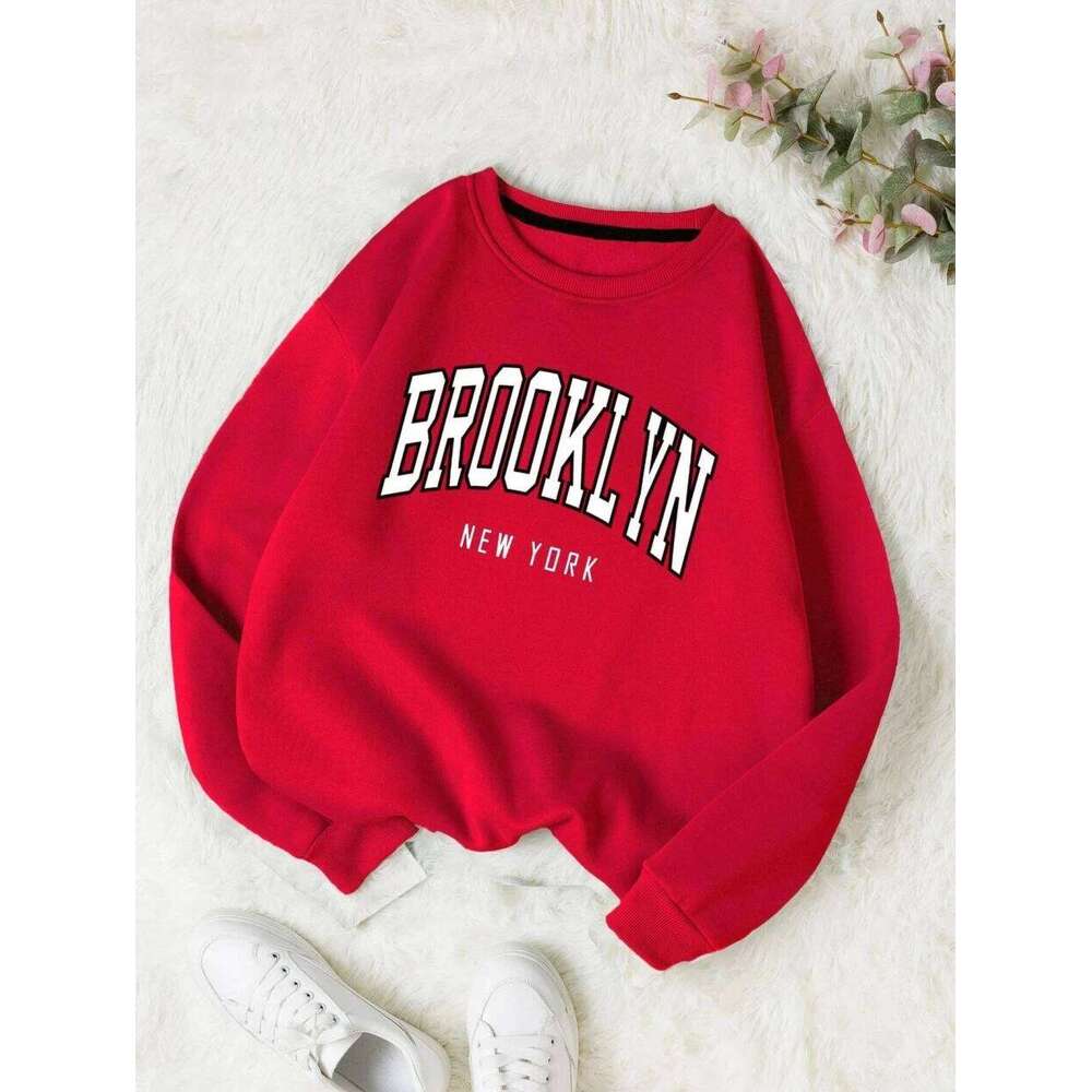 Brooklyn New Work Printed Hoodies Women Cotton Colorful Clothes Basic Trend Hooded Tops Be Durable Harajuku Hoodie Womens 26Y0313