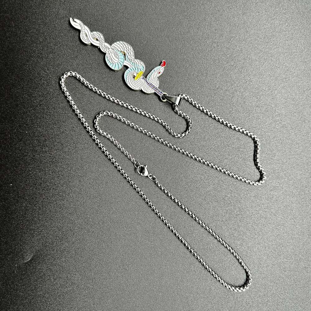 Anime Demon Slayer Necklace Enamel Kimetsu no Yaiba Pendant Choker Fans Cosplay Souvenir charms stainless steel jewelry Gift H260312