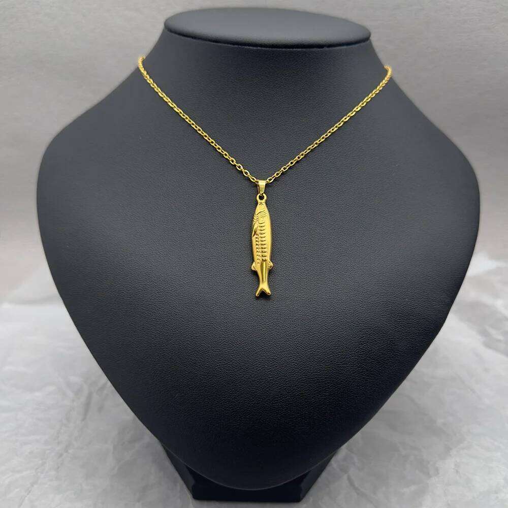 MInimalist Stainless Steel Fish Pendant for Women Waterproof Beach Cute Animal Charm Summer Necklace Jewelry H260312