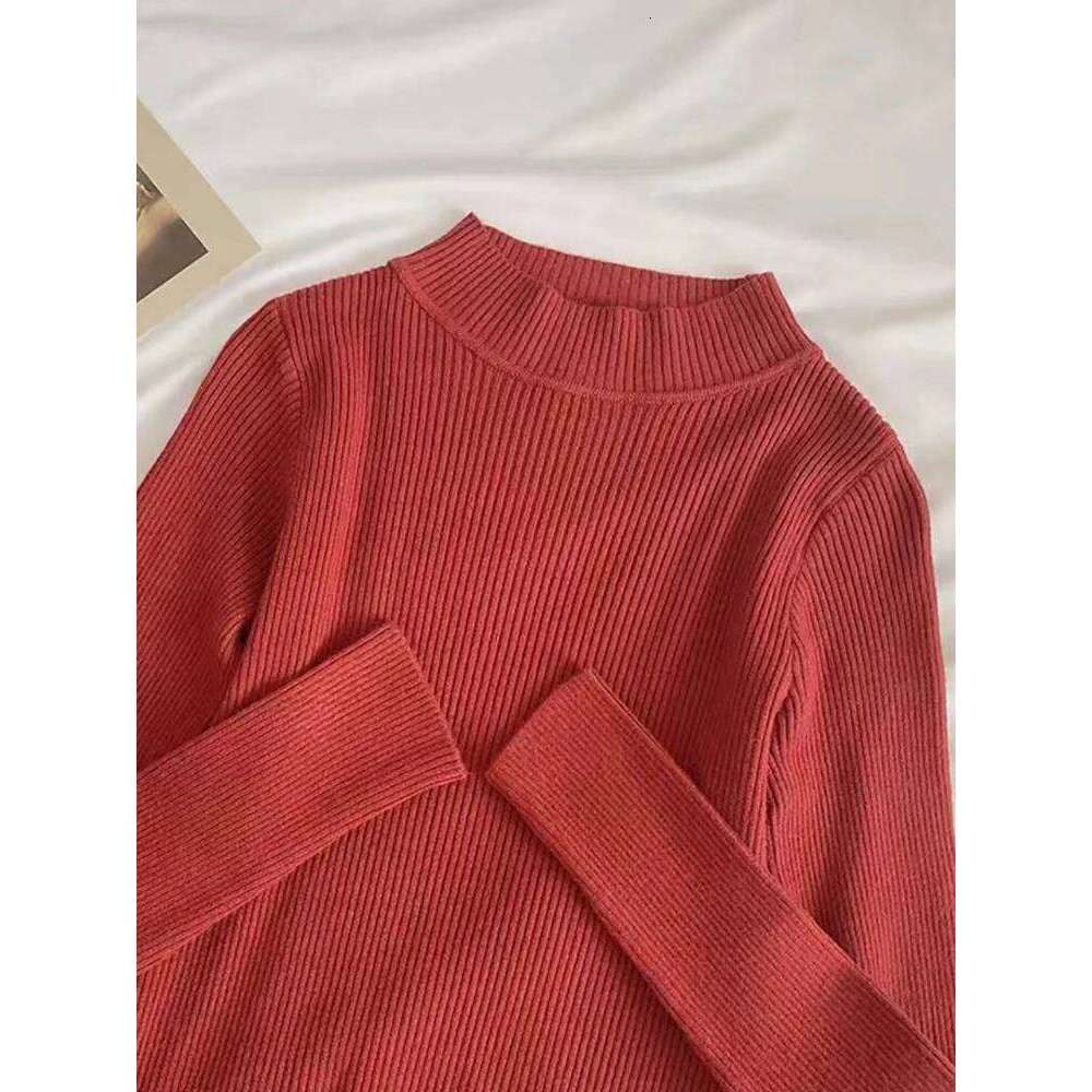 Turtleneck Women Autumn Winter Pullover Sweater Basic Casual Slim Stretch Soft Ribbed Knitted Top Woman Sweaters 2025 Z260313