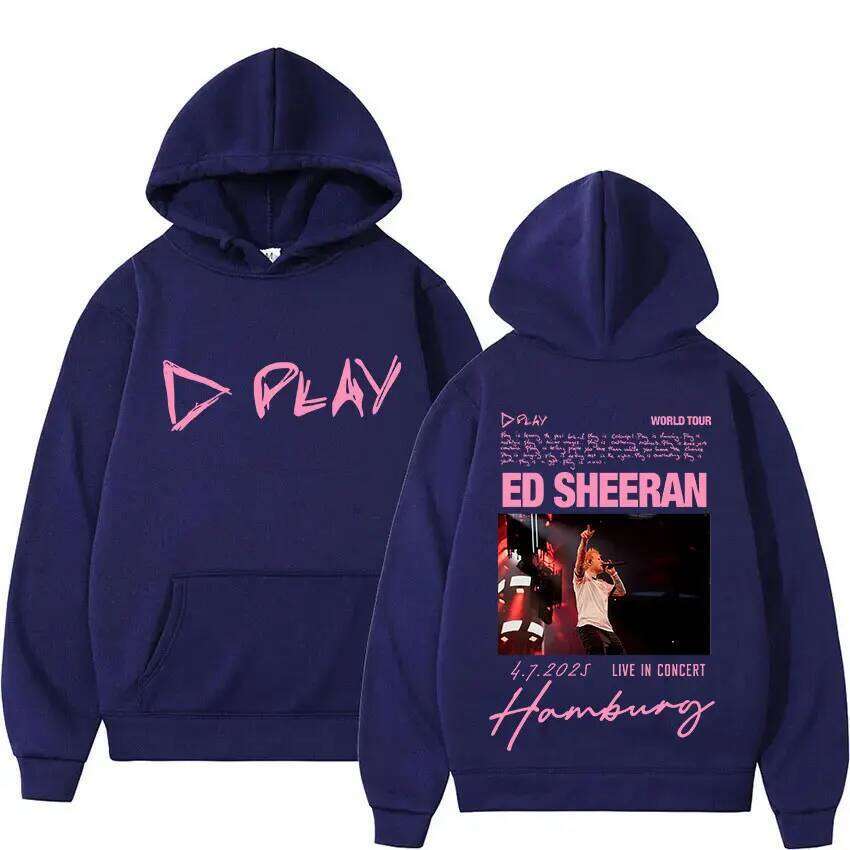 Rapper Ed Sheeran Play Tour 2026 New Album Hoodies Mens Women Vintage Oversized Long Sleeve Sweatshirt High Quality Fleece Hoody Z260315