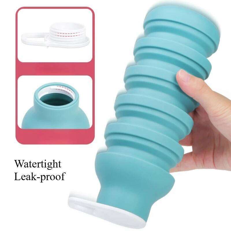 Silicone Collapsible Outdoor Travel Sports Water Bottle Z260314