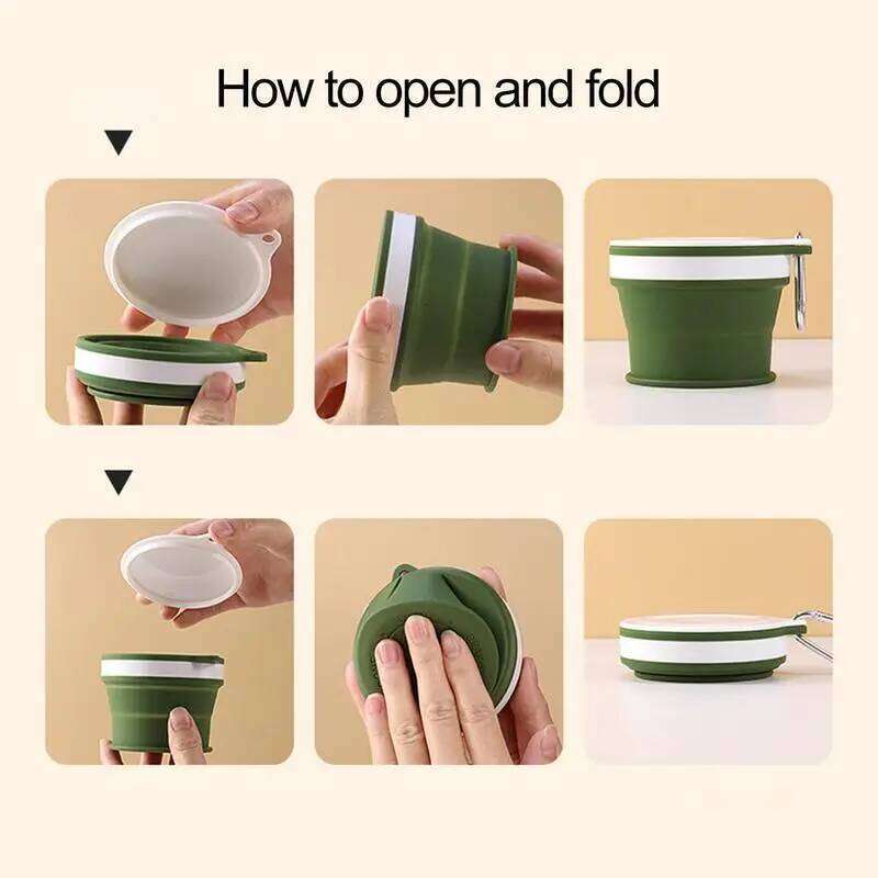 Cups Travel Folding Portable Silicone Foldable Mug Camping Leak Proof Expandable Drinking Cup For Z260313