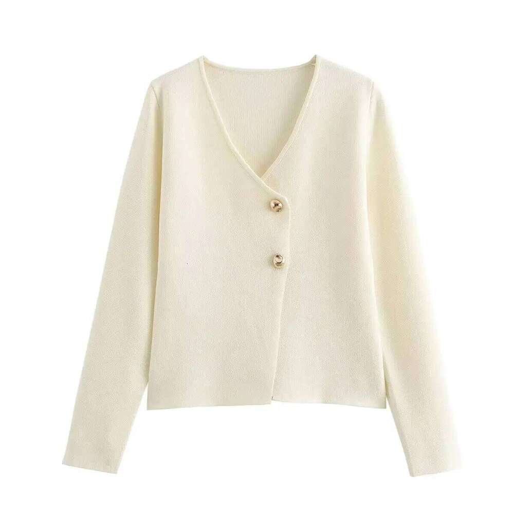European and American style winter new fashion V-neck slim fit knitted cardigan women's sweater jacket Z260313