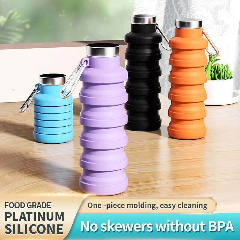 Fitness Sports Water Silicone Collapsible Drinking Cup Outdoor Travel Climbing Bicycle Bottle Camouflage Kettle Z260313