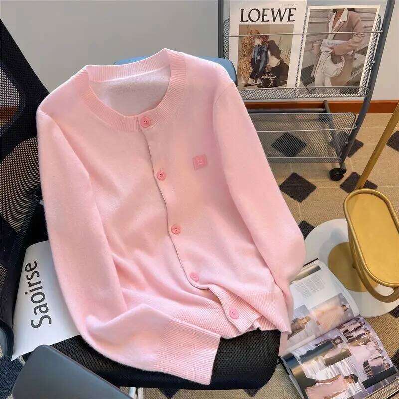 2025 Autumn New Thin Long-sleeved Slim Fit Cardigan Sweater Fashionable High-end Knitted Candy Colored Top for Women Z260313