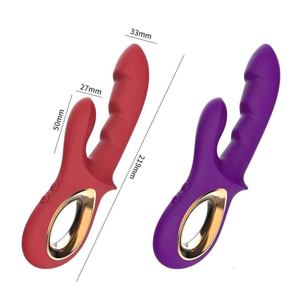 Womens Double Head Vibrator - 12-Speed Adjustable ABS+Silicone+Plating, Clitoral G-Spot Stimulator Adult Products Sex Toy 26H0313
