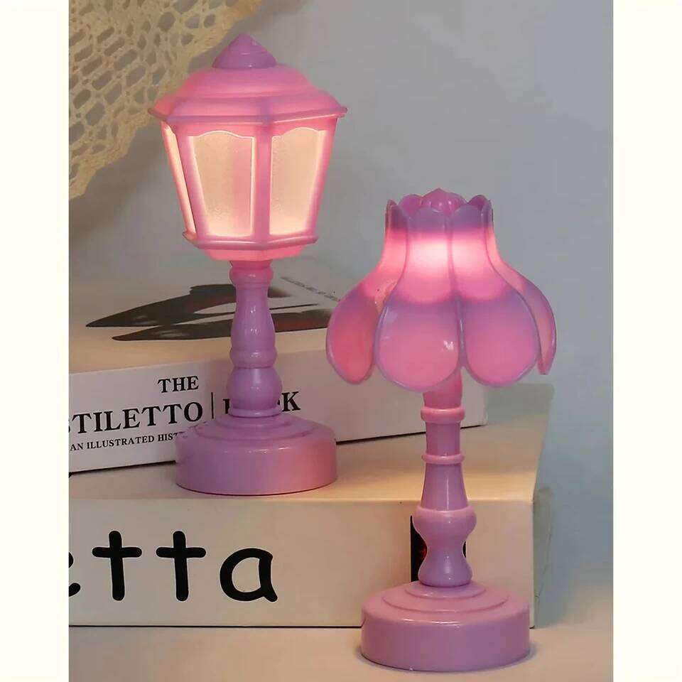 Geometric Flower Bud Button Battery LED Table Lamps Desk For Bedroom Dining Touch Night Light Simple Modern Decoration 26Y0313