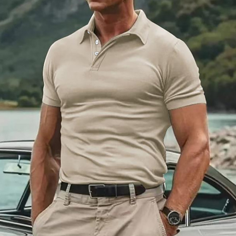 Men's Clothing Summer Men's Casual Short-sleeve T-shirt With Collar And Buttons Henley Sports Polo Polo Shirt Designer Shirt Designer Hoodie With Logo
