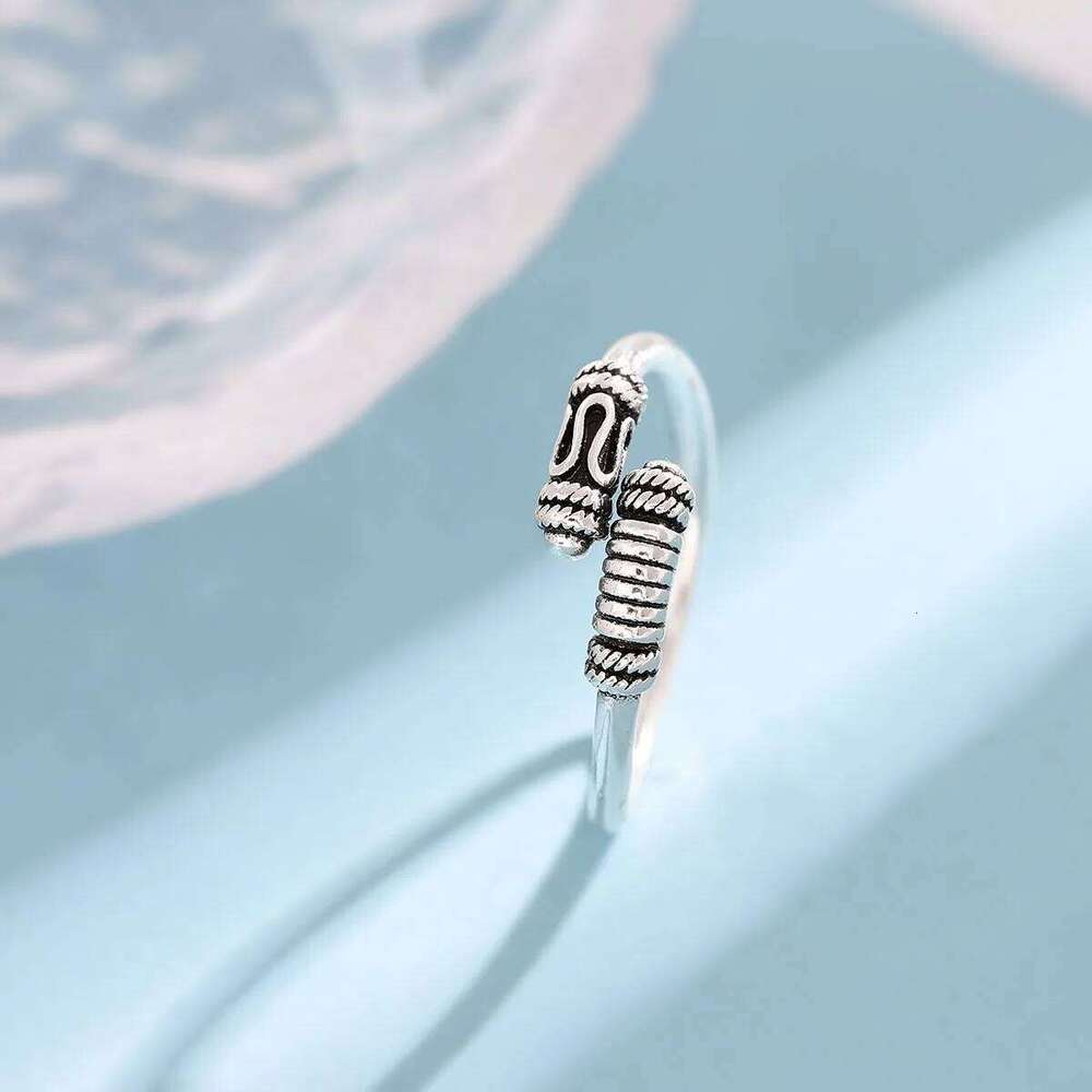 Wukong's Stick Geometric Creative 925 Sterling Silver Opening Rings H260312